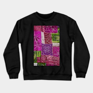 Pink Fabric Texture Crewneck Sweatshirt